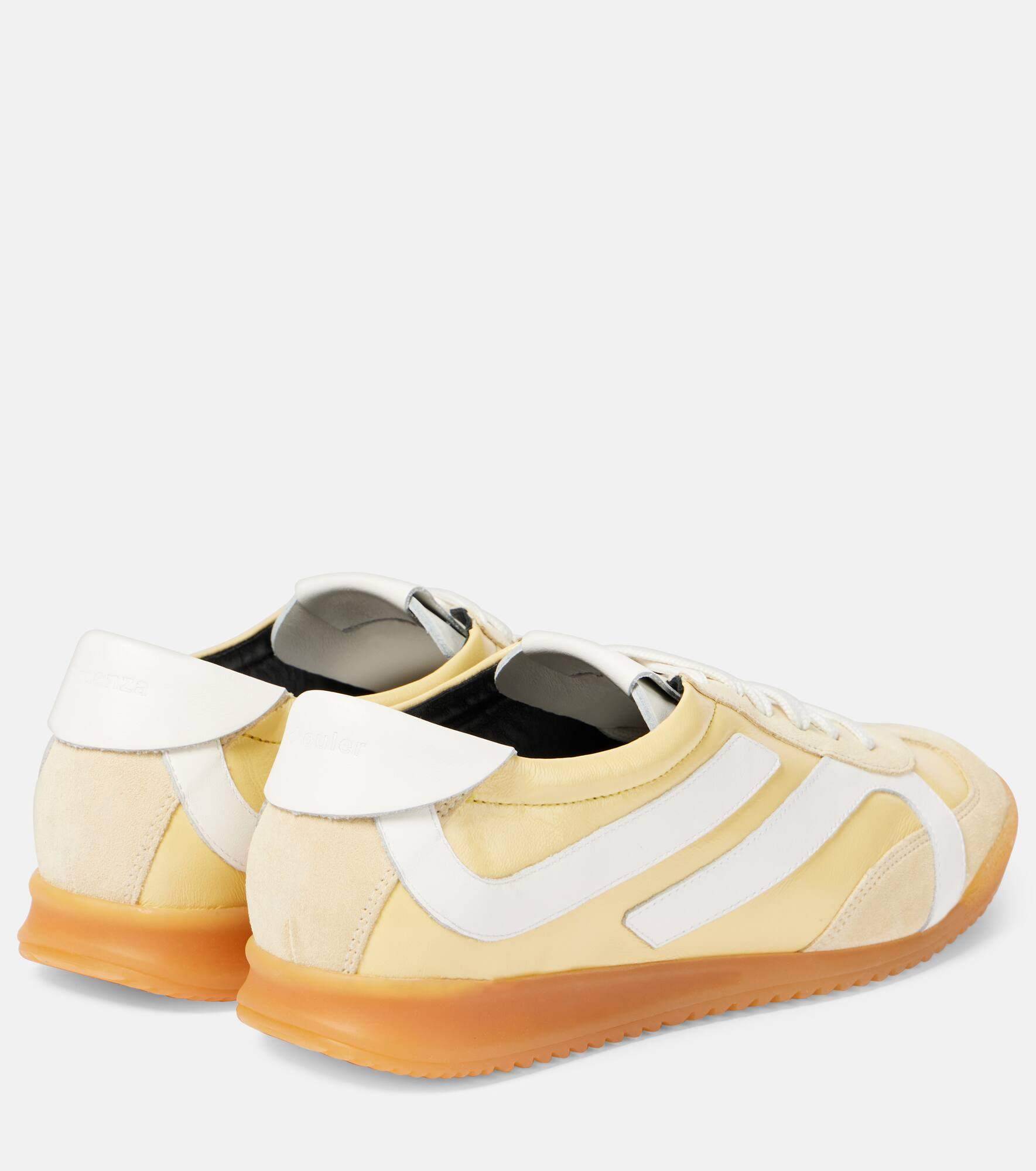 Track suede-trimmed leather sneakers - 2