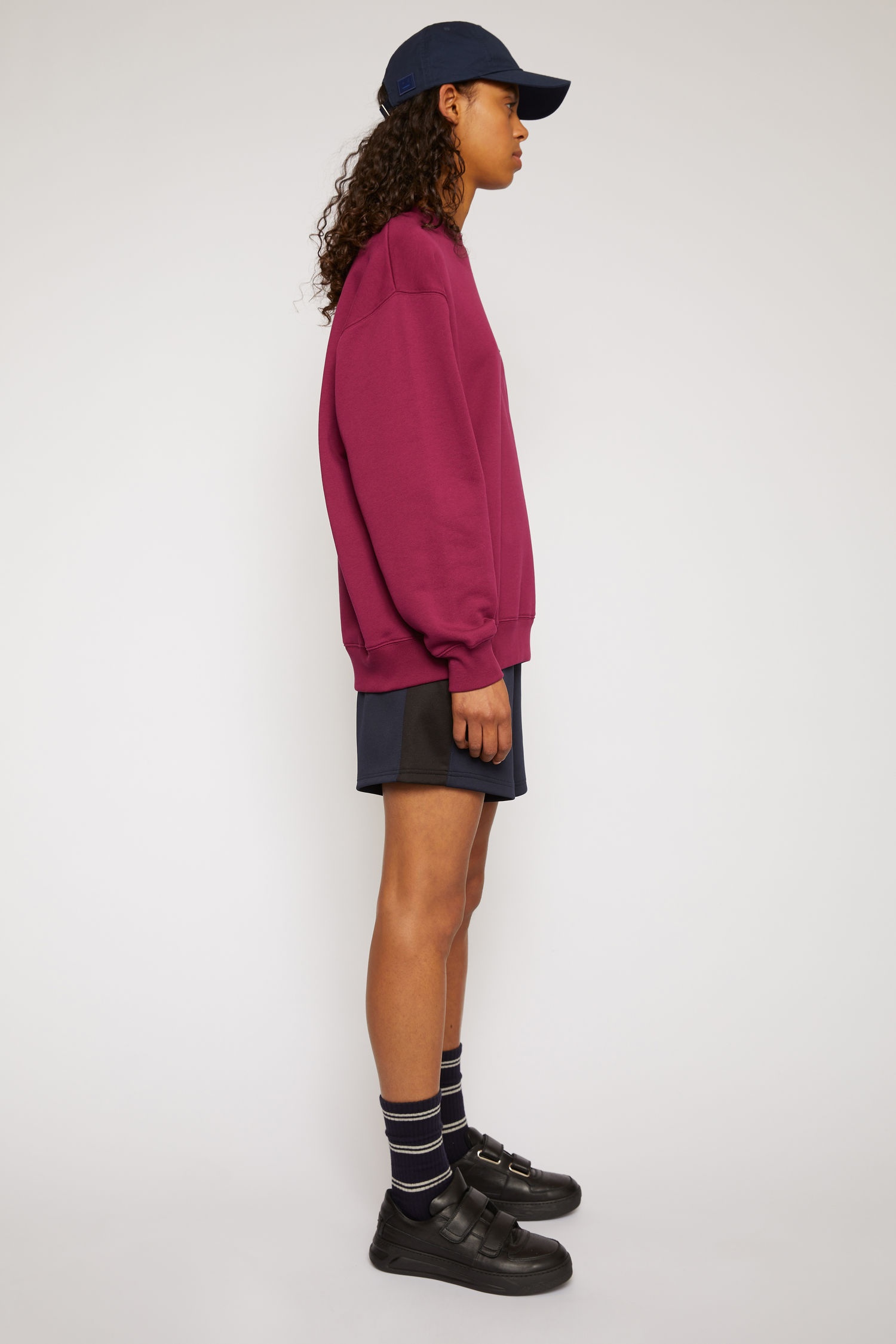 Oversized sweatshirt dark pink - 3