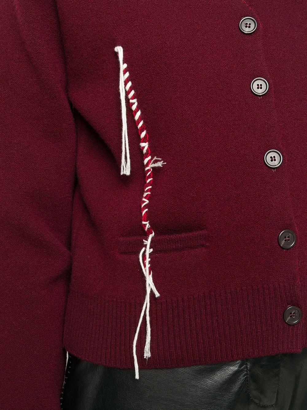 twisted thread detail cardigan - 5