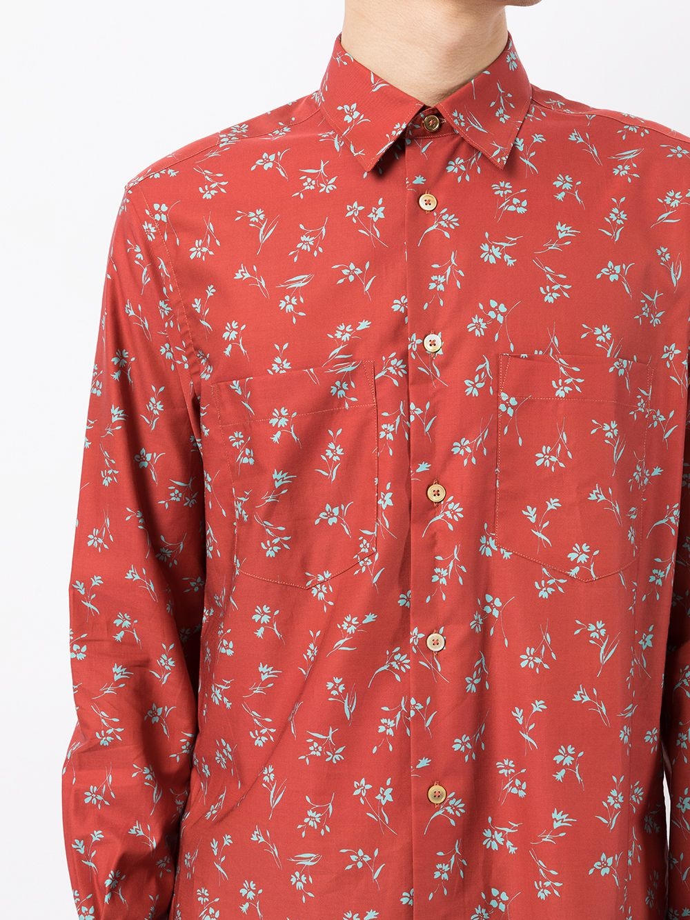 floral-print buttoned-up shirt - 5