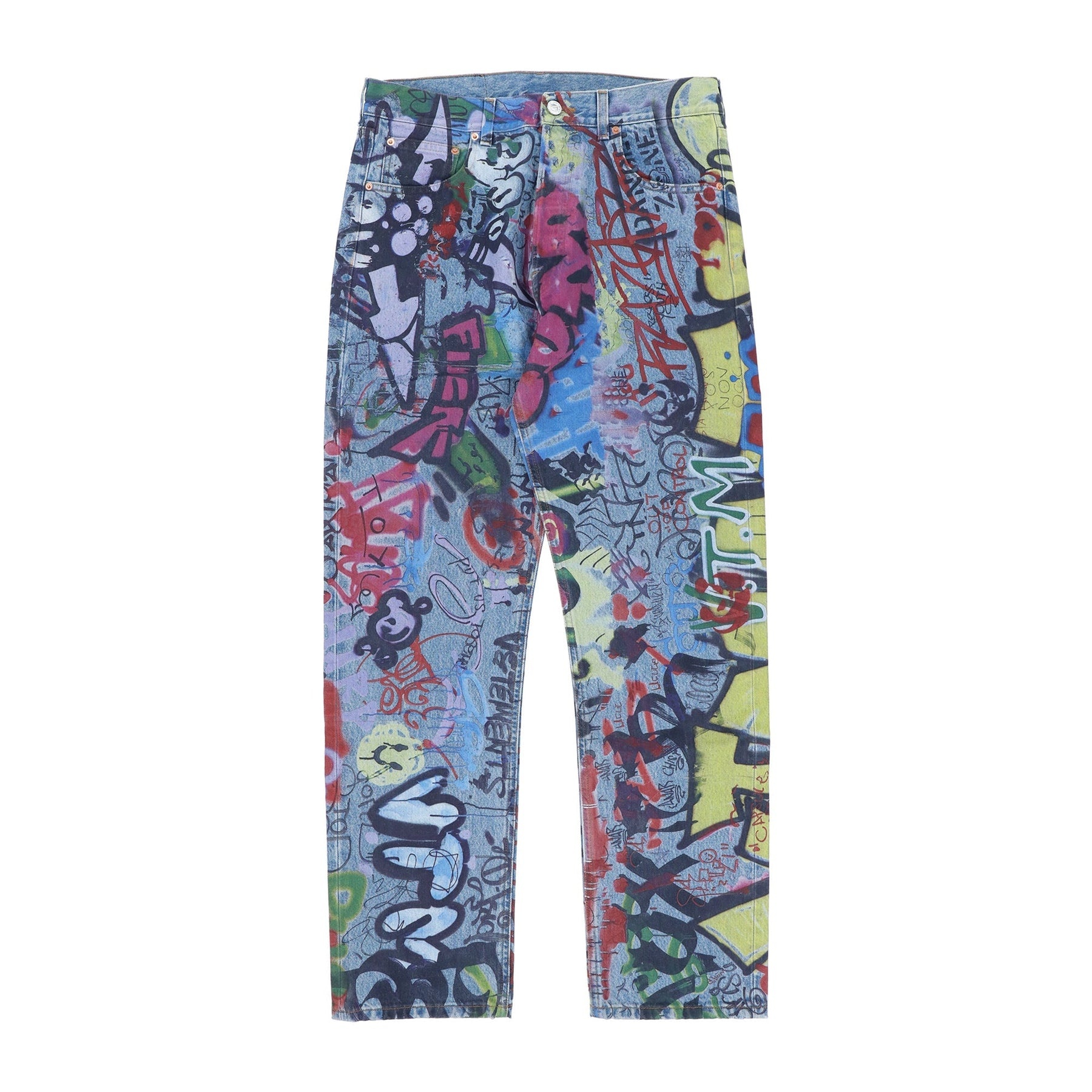 GRAFFITI STRAIGHT LEG DENIM / L.BLU / GRAFFITI PRINT - 1