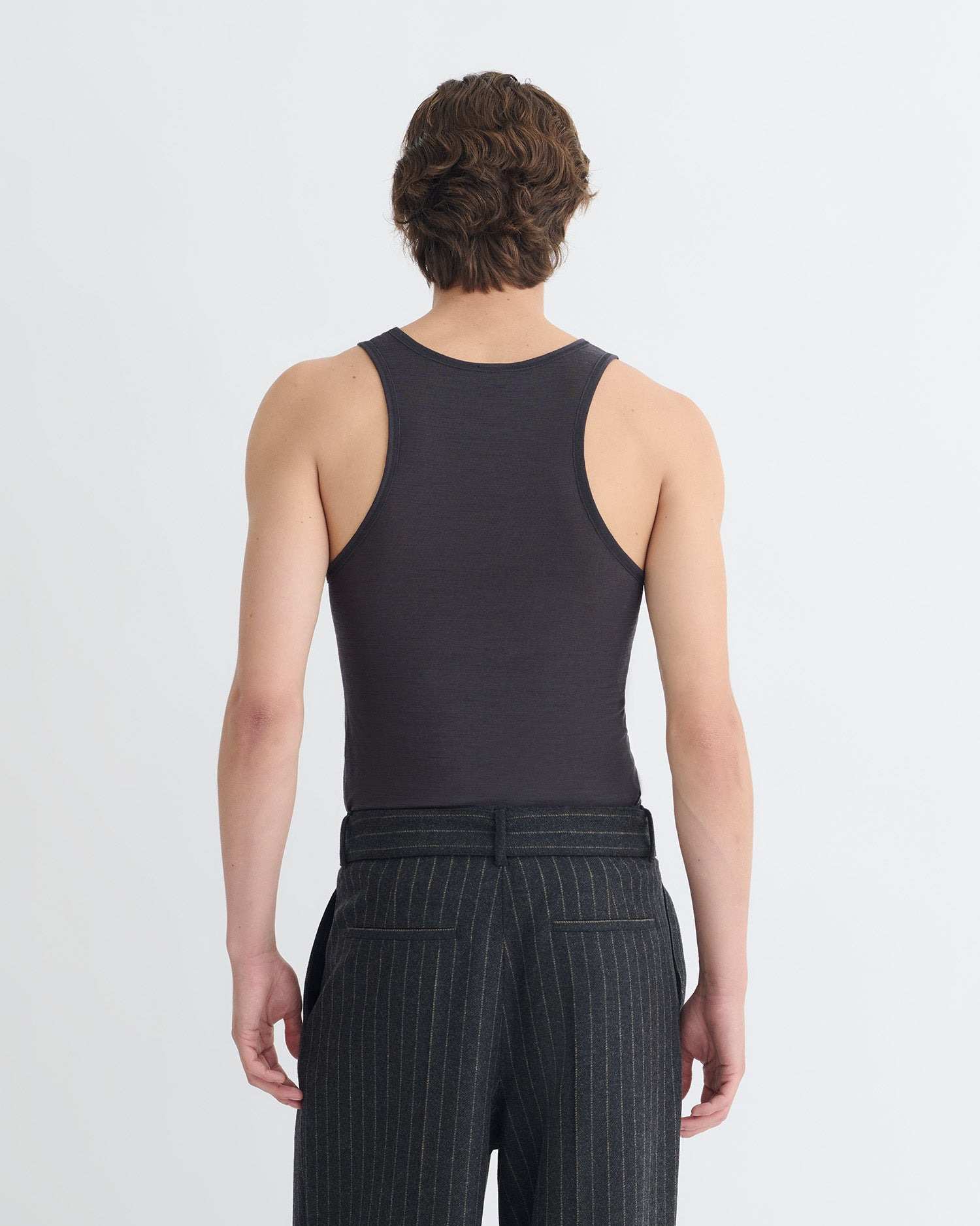 Melange Wool Jersey Tank Top - 3