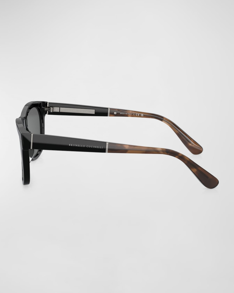 Brunello Cucinelli Men's Acetate Square Sunglasses outlook
