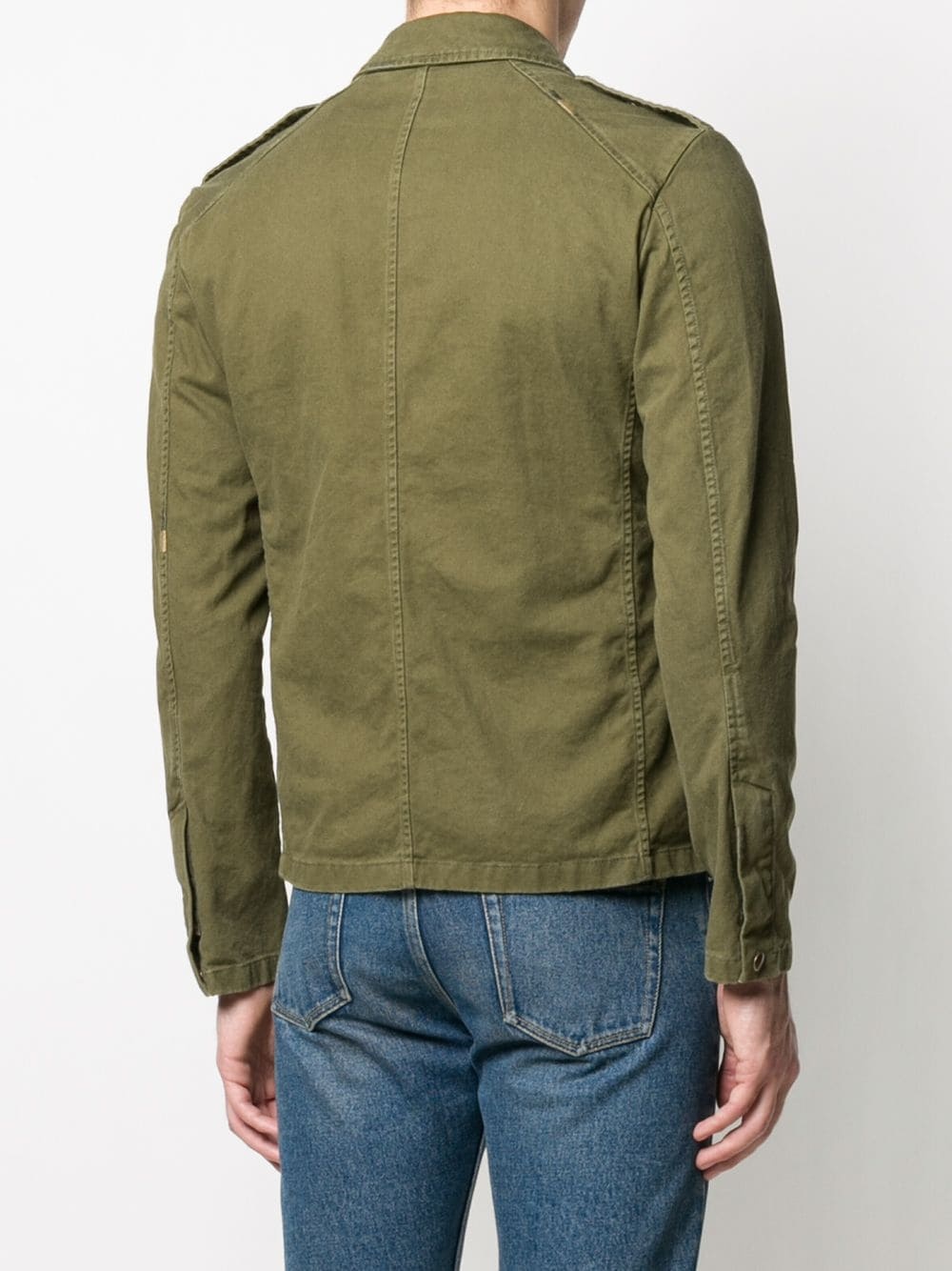 cargo-pocket military jacket - 4