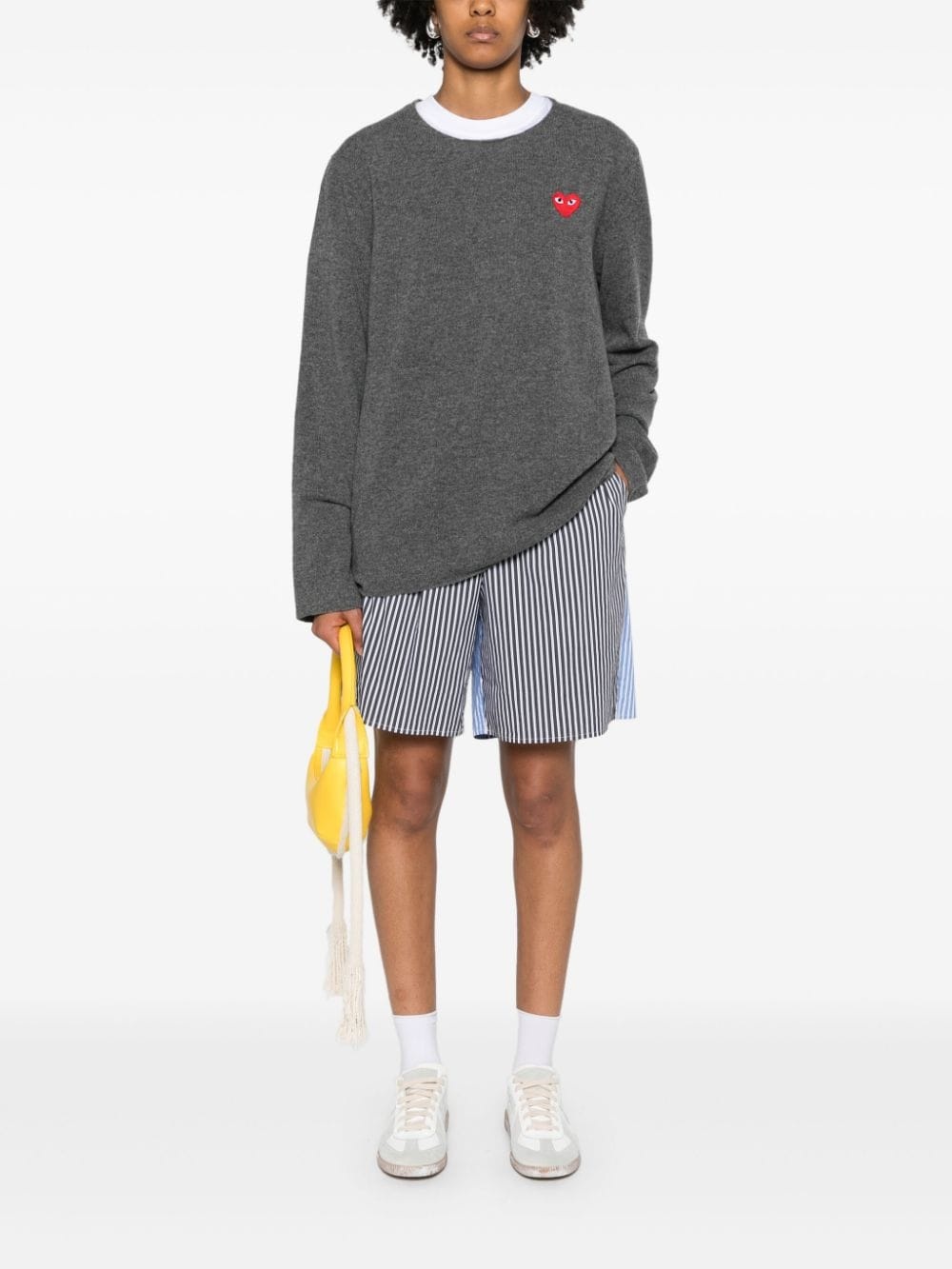heart-patch wool jumper - 3