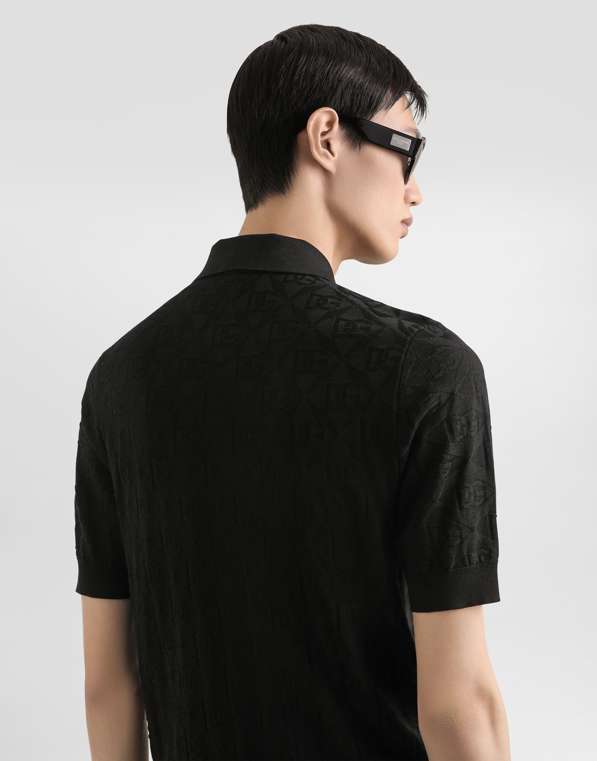 Silk polo shirt with logo - 5