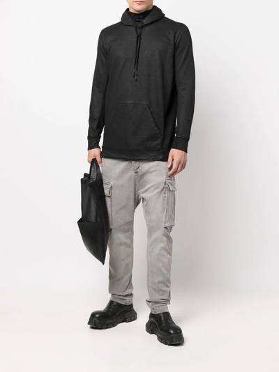 11 by Boris Bidjan Saberi drawstring cotton hoodie outlook