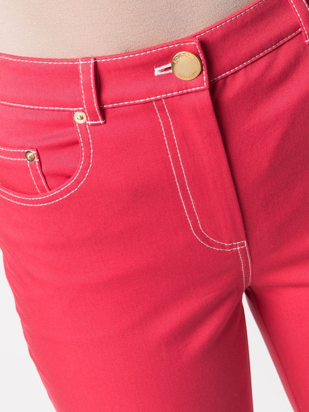 high-rise flared cotton jeans - 5