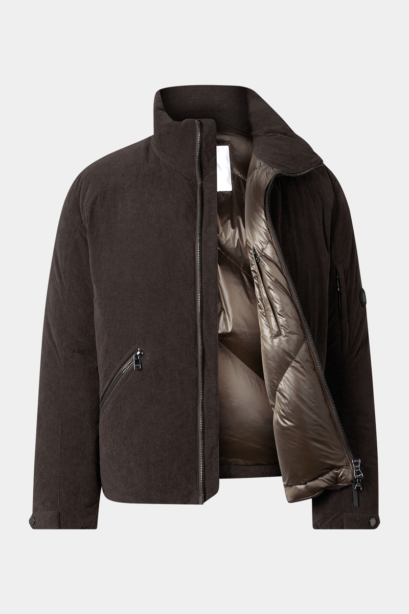 Bert Corduroy Down Jacket in Coffee 2
