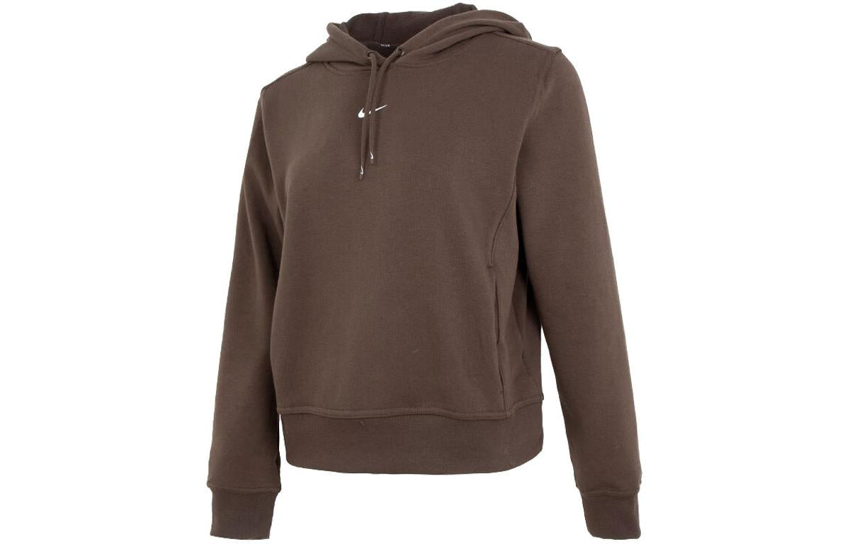 (WMNS) Nike Spring Sports Casual Sweatshirt Pullover 'Brown' FB5144-237 - 2