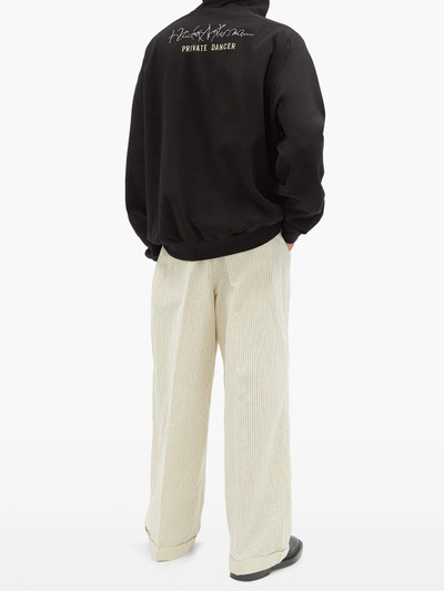 Haider Ackermann Logo-embroidered cotton-jersey hooded sweatshirt outlook