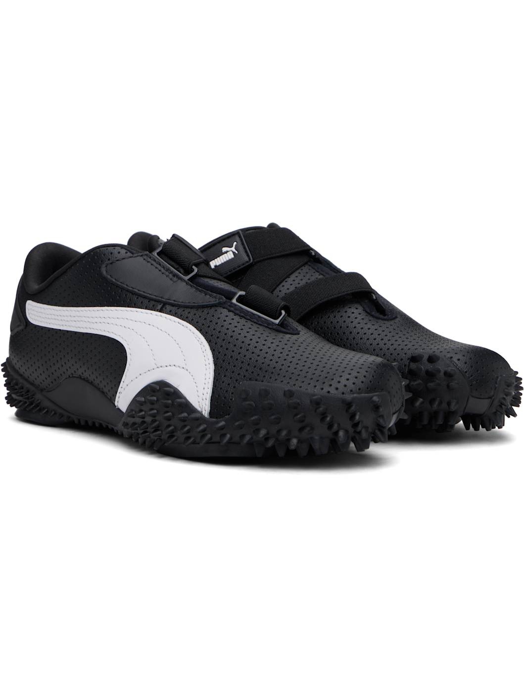 Black Mostro Perforated Sneakers - 4