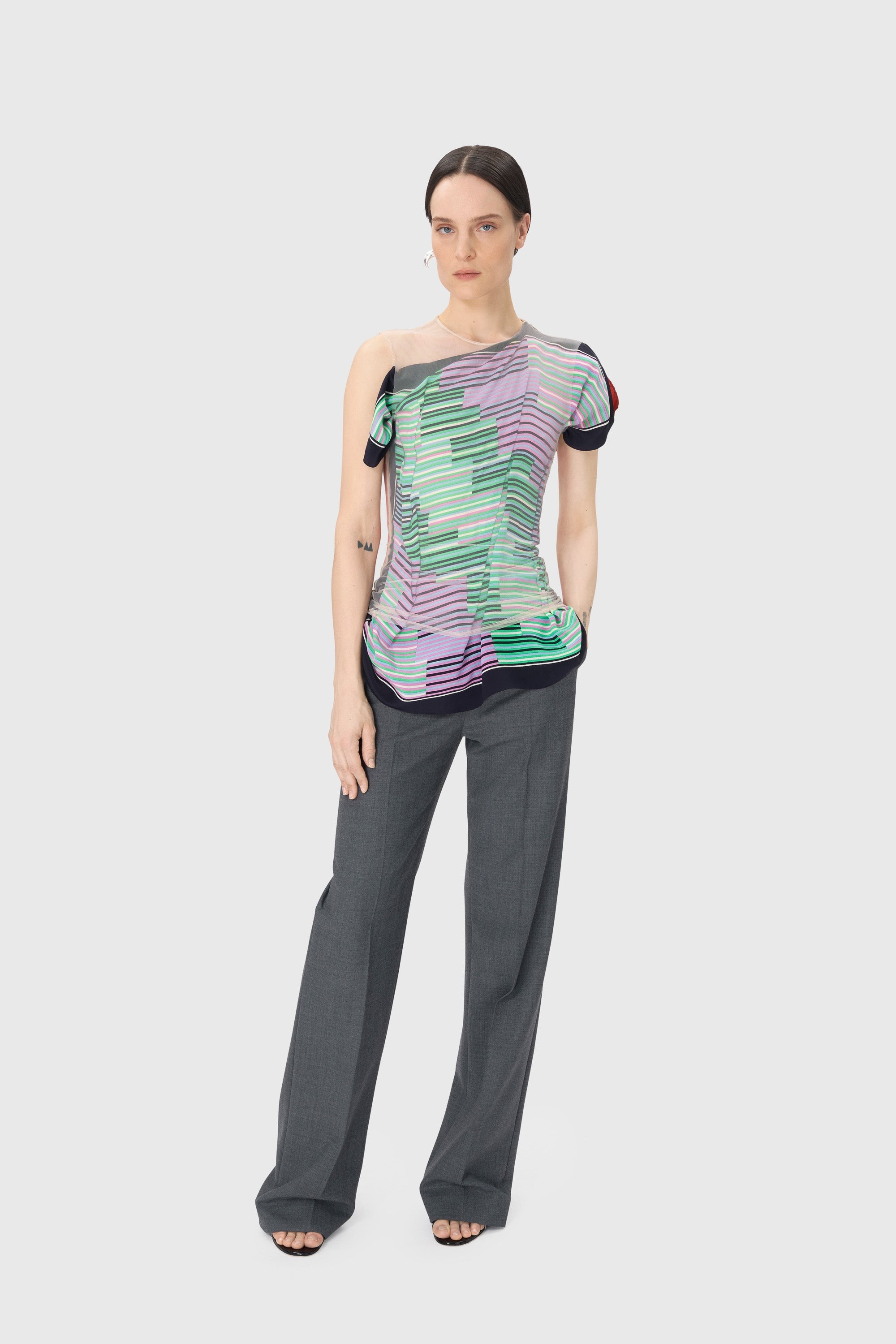 Regenerated Silk Scarves Layer Top - 2