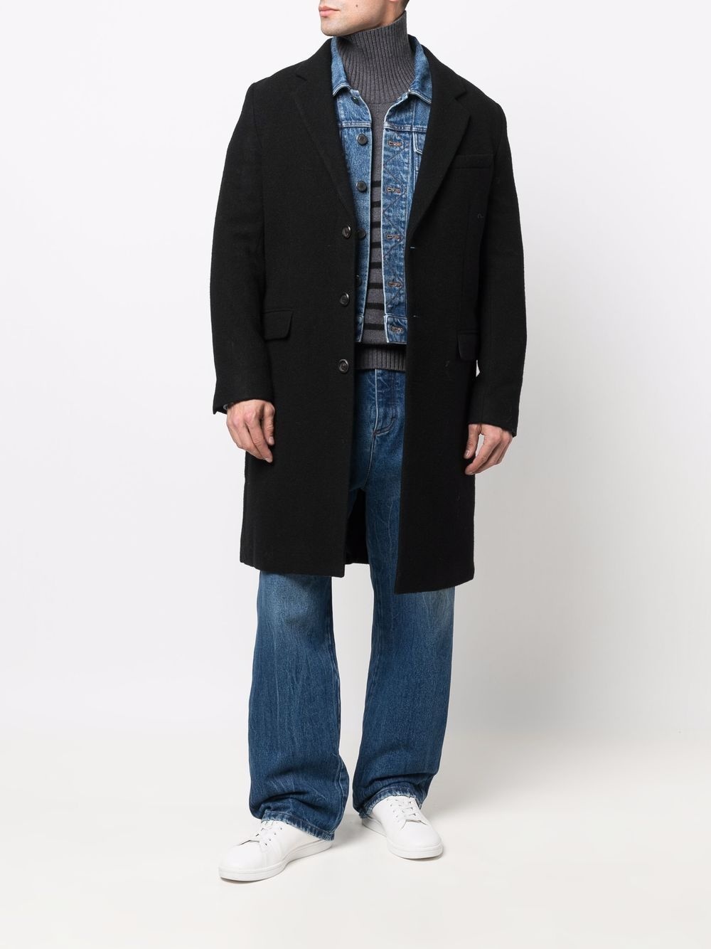 single-breasted  wool coat - 3