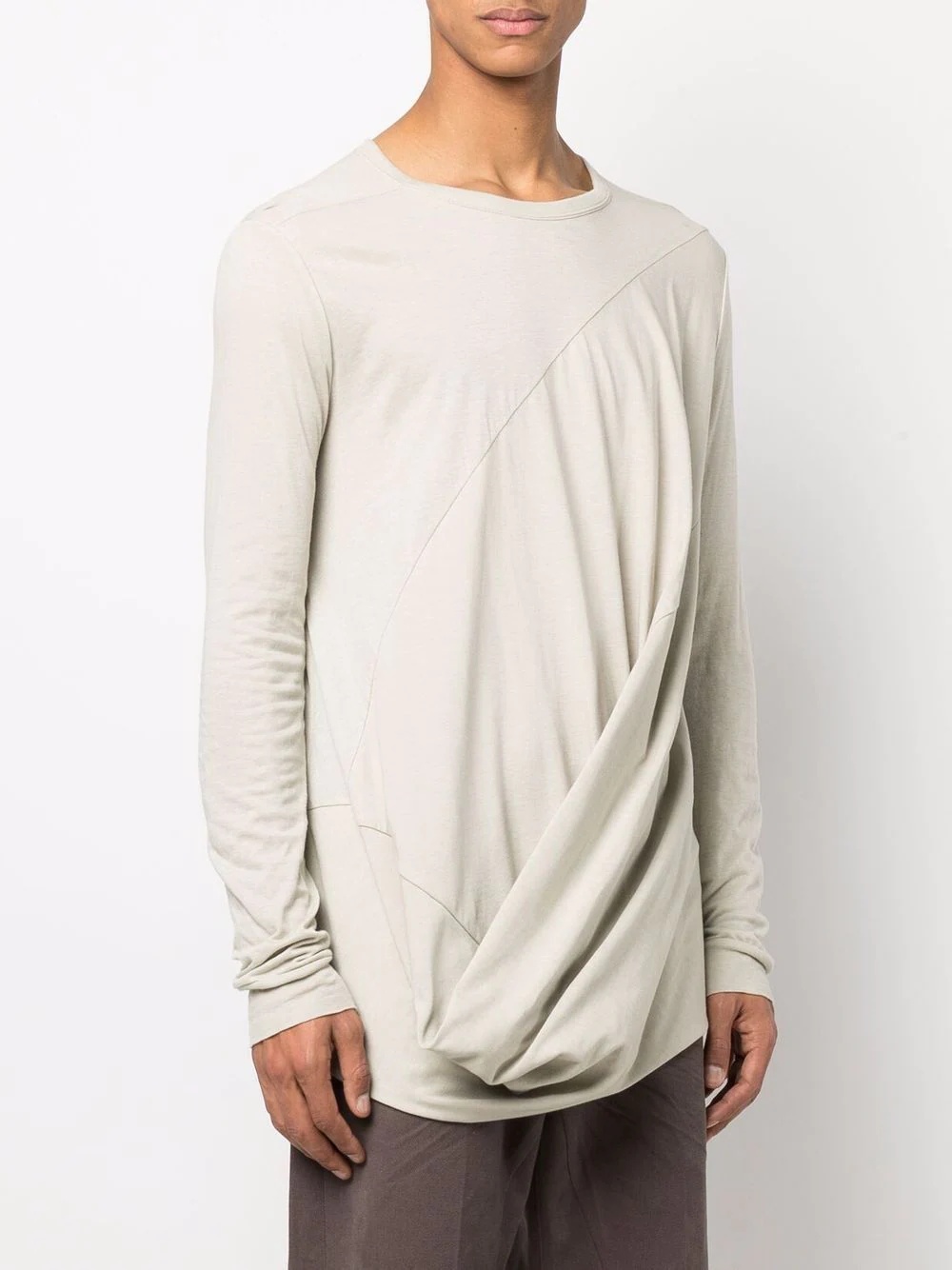 inhuman draped long-sleeve top - 3