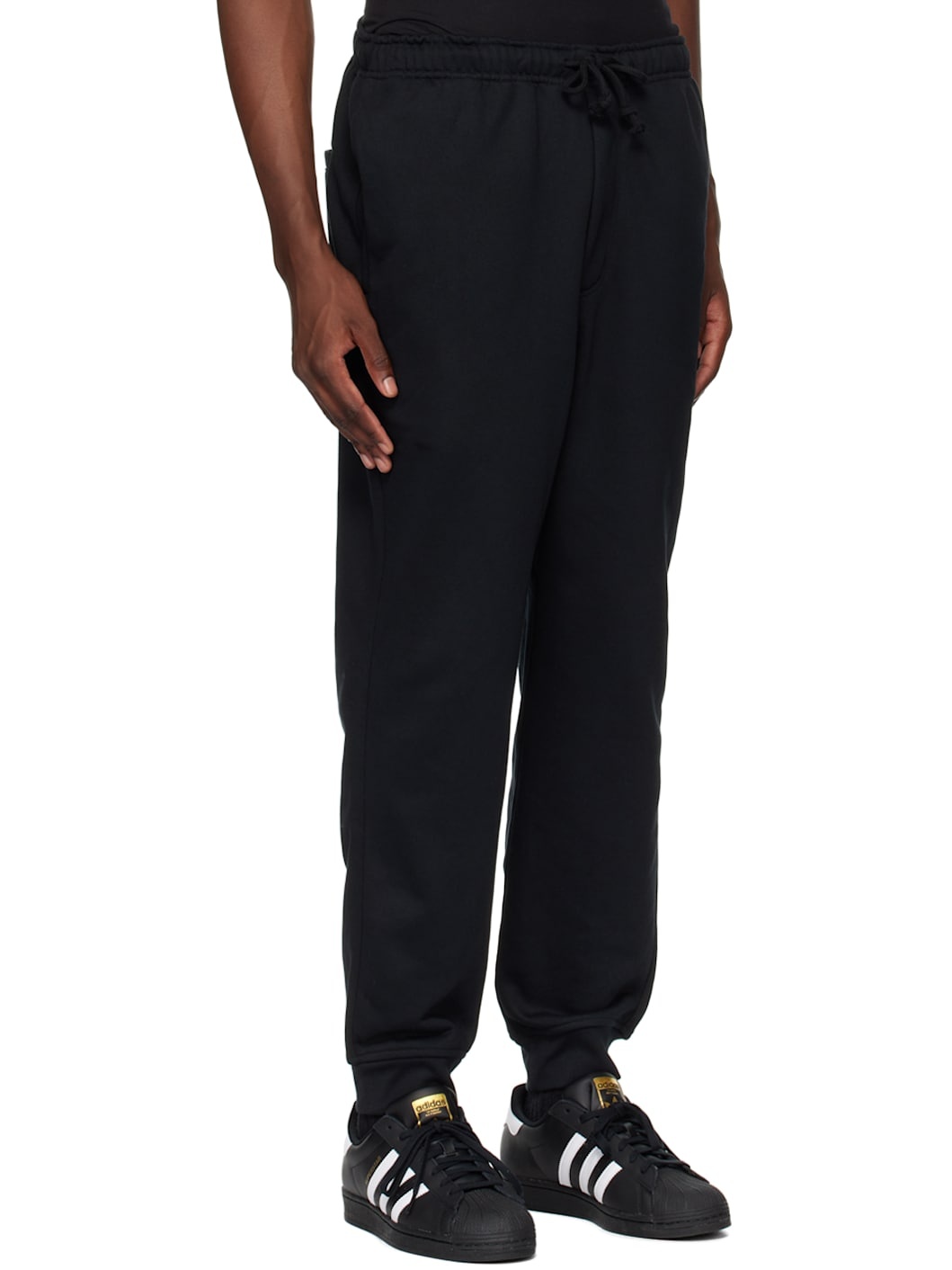 Black Cuffed Sweatpants - 2