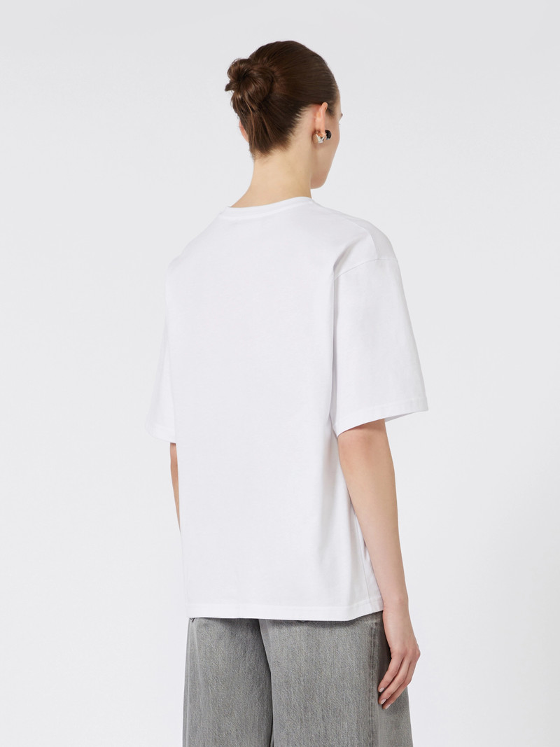 QUIETE Printed cotton T-shirt - OPTICAL WHITE 4