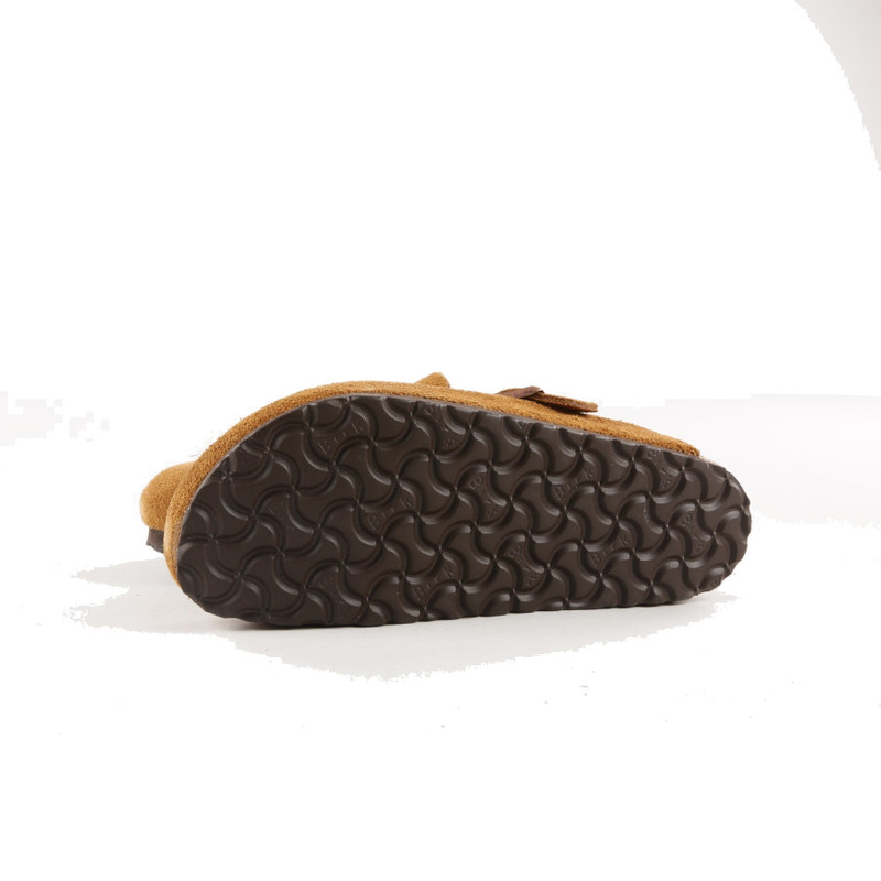 Birkenstock 보스턴 소프트 Footbed 스웨드 가죽 좁은 맞는 샌들 'Mink' 1027119 5