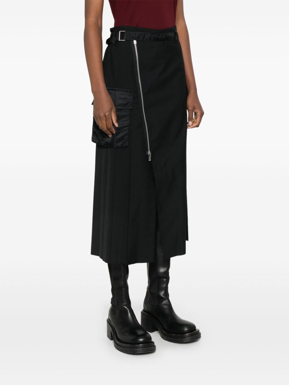 pleated midi skirt - 3