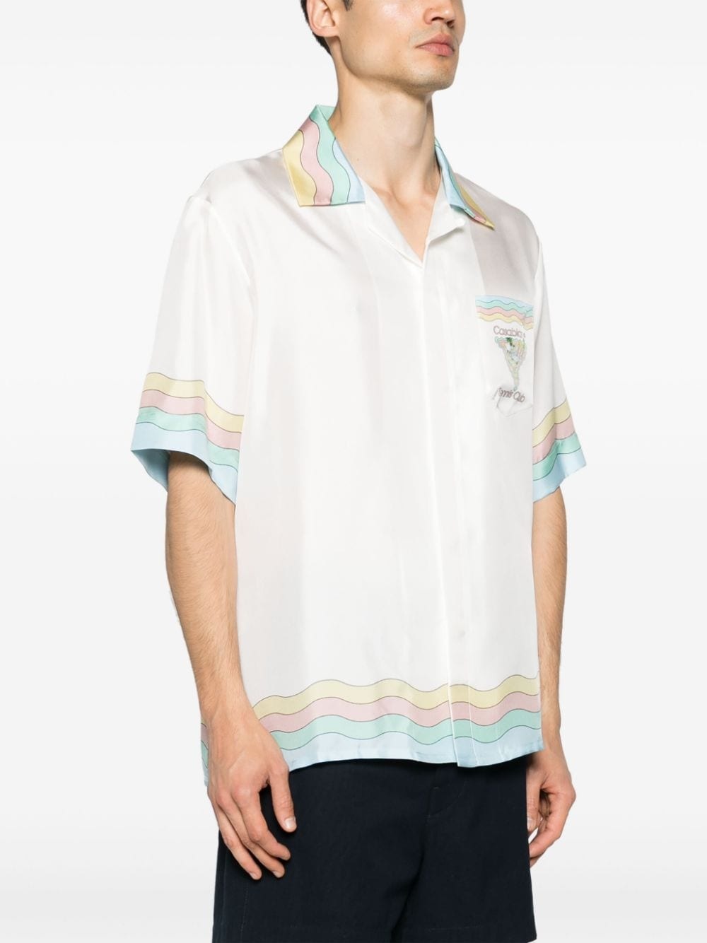 cuban-collar silk shirt - 3