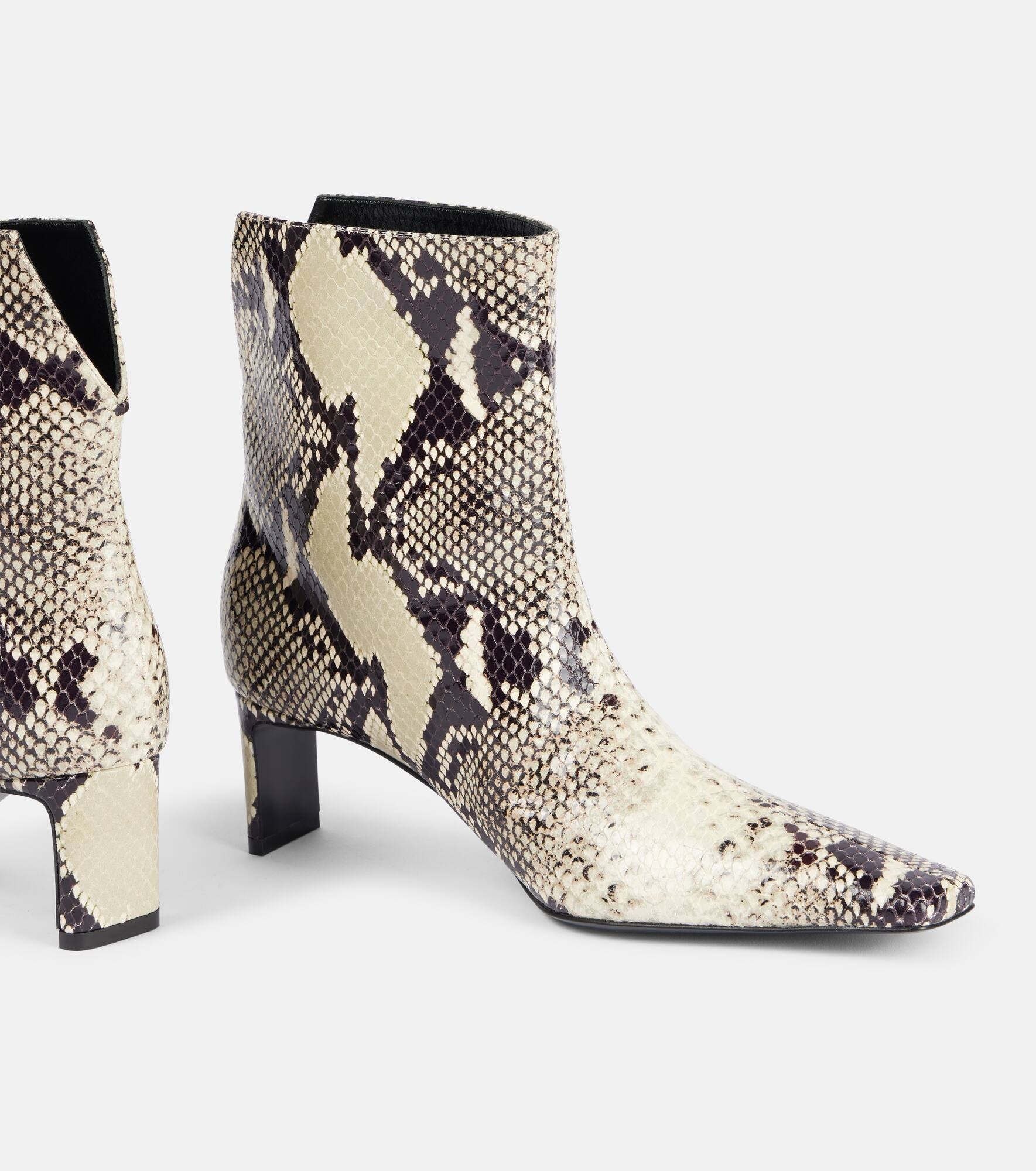 Ona 55 snake-effect leather ankle boots - 5