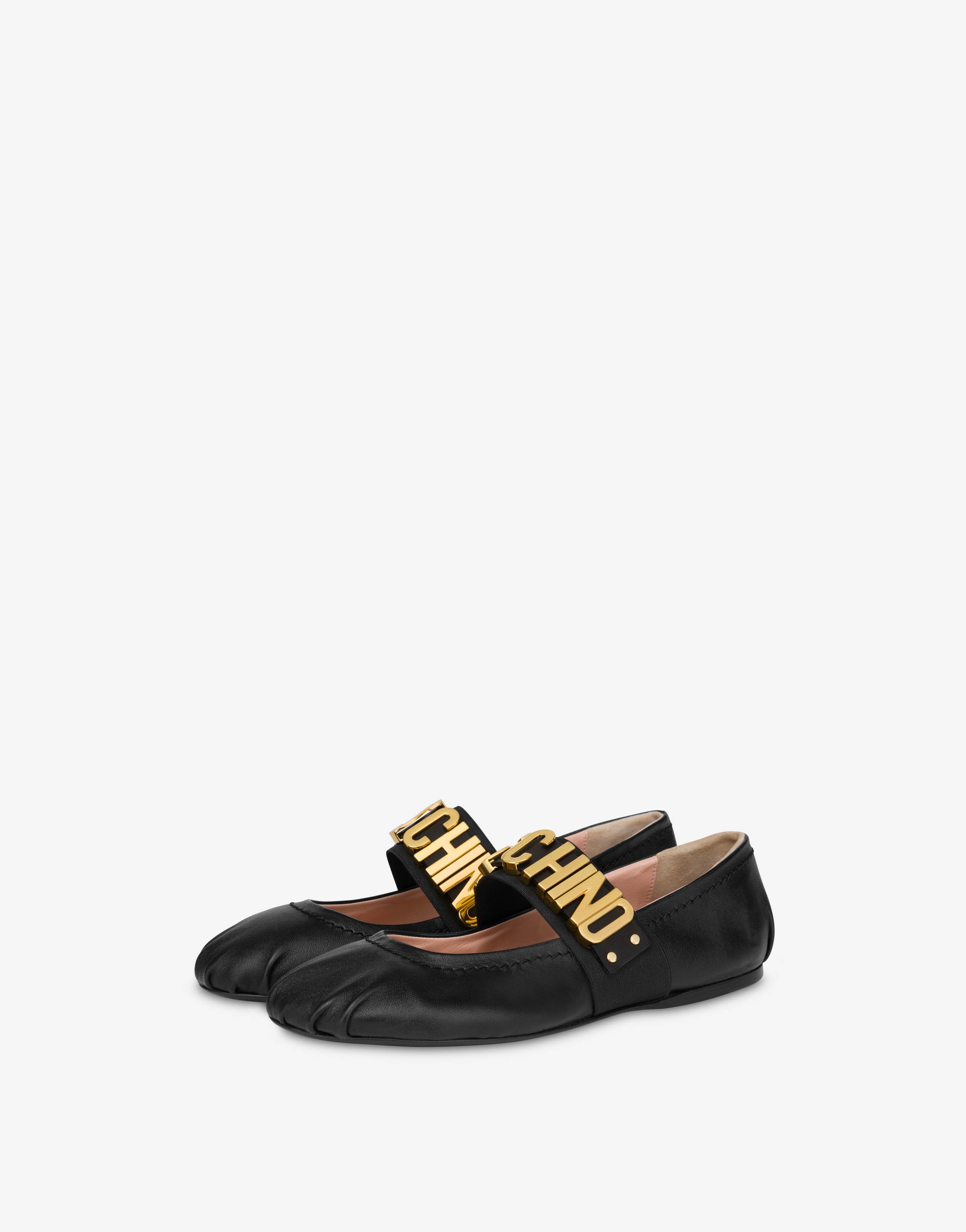 NAPPA LEATHER BALLERINAS MAXI LETTERING - 4