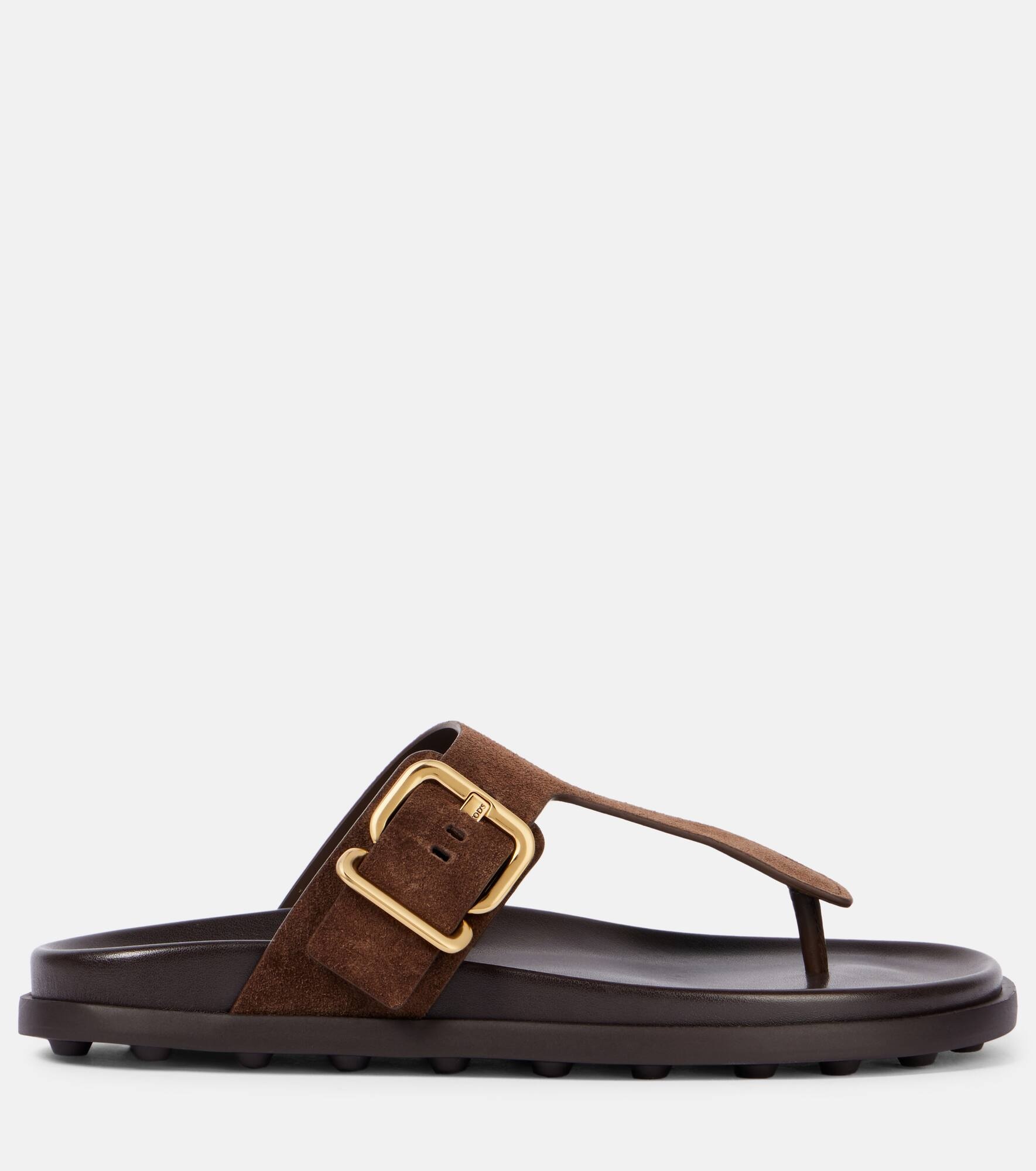 Suede thong sandals - 4