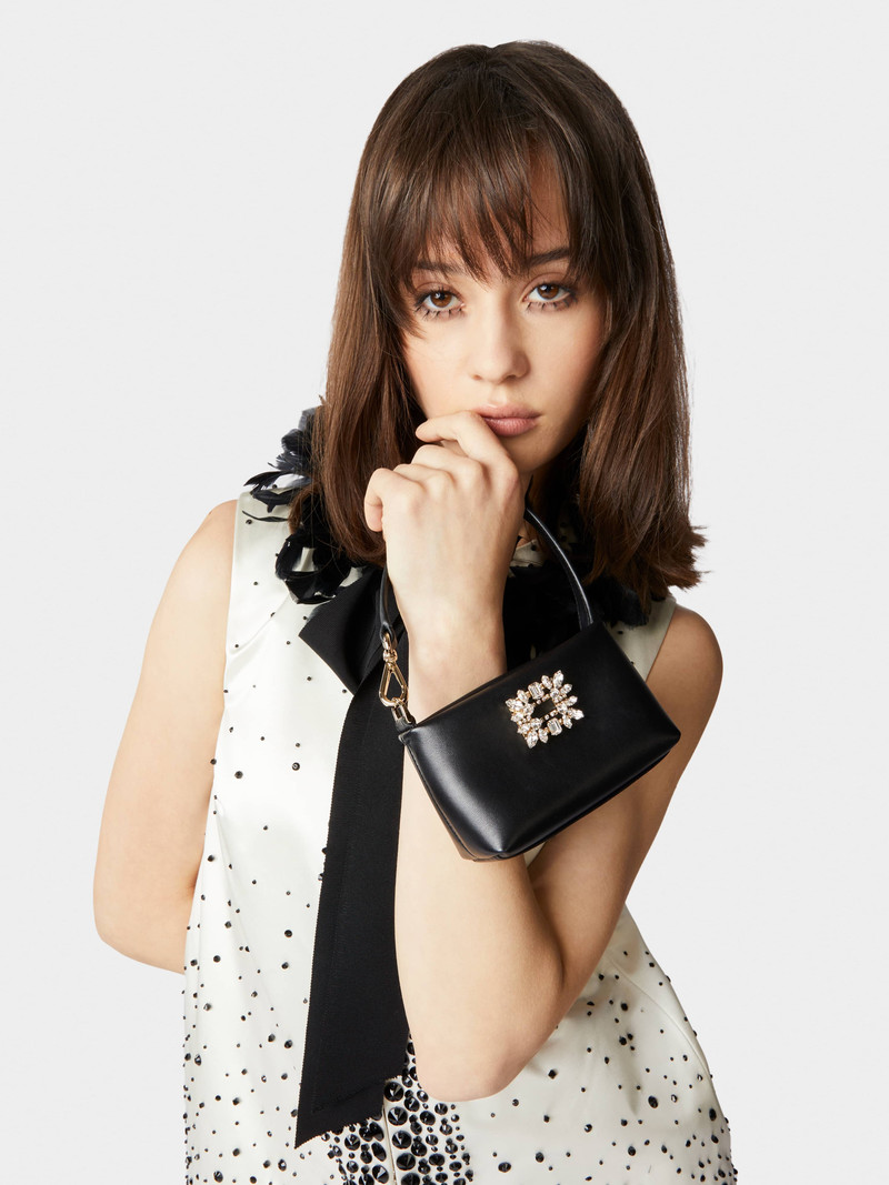 Roger Vivier RV Nightlily Charm Micro Bag in Nappa Leather outlook