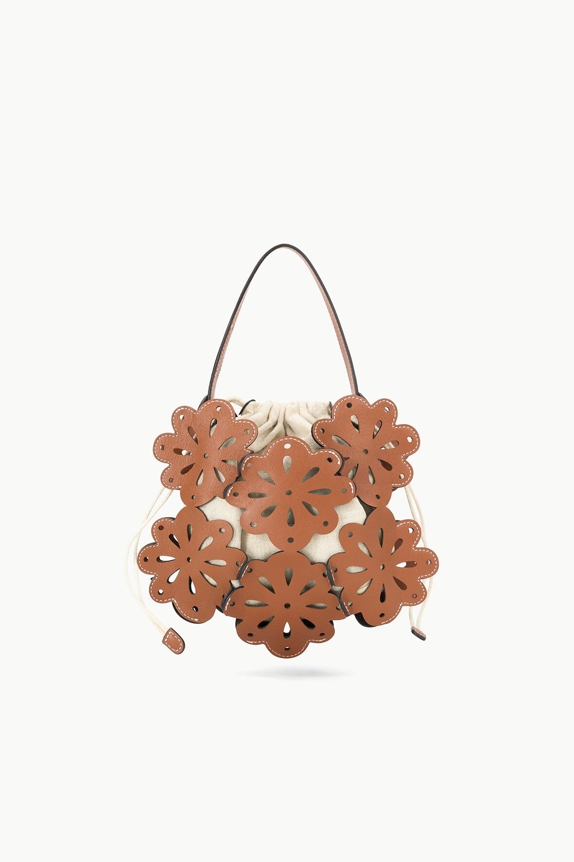 STAUD FLORA BASKET BAG TAN - 1