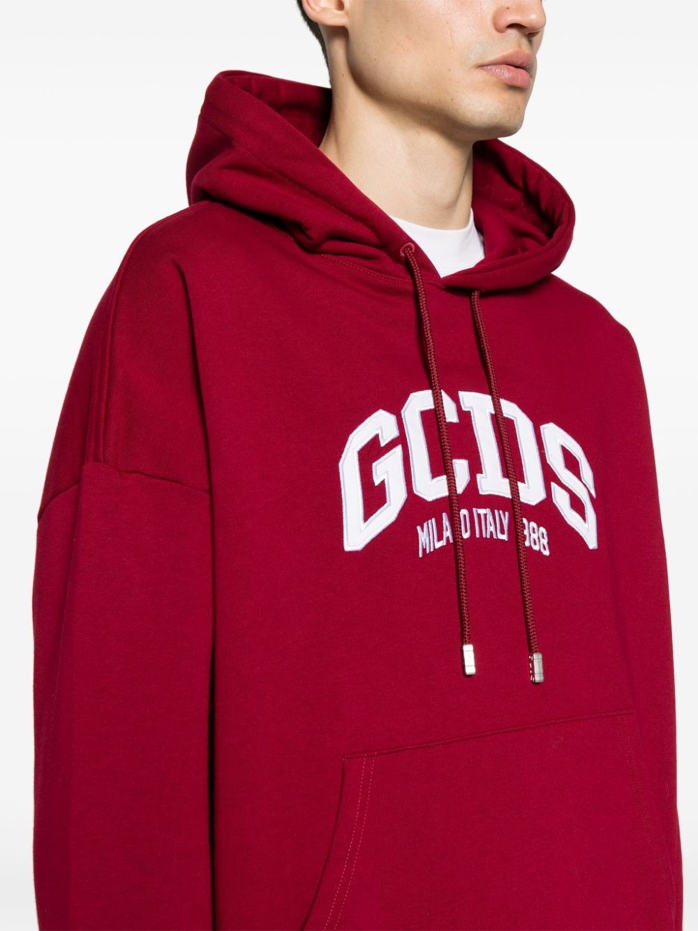 logo-embroidered hoodie - 6