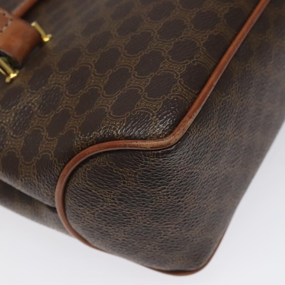 CELINE Macadam Canvas Hand Bag Pvc Leather Brown - 13