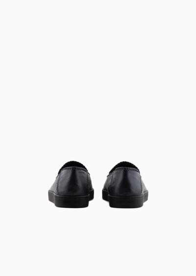 GIORGIO ARMANI Galleria 3 deerskin slip-ons with threading outlook