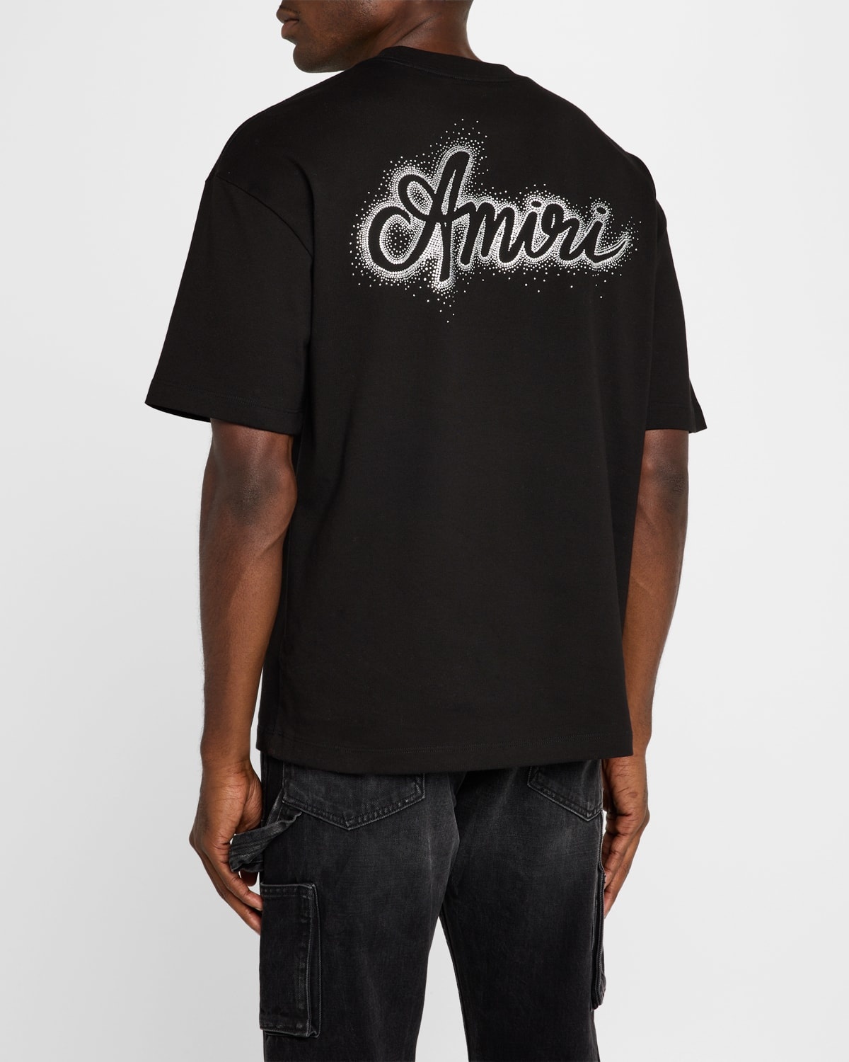 AMIRI Men's Crystal Burst MA Swirl Crewneck T-Shirt