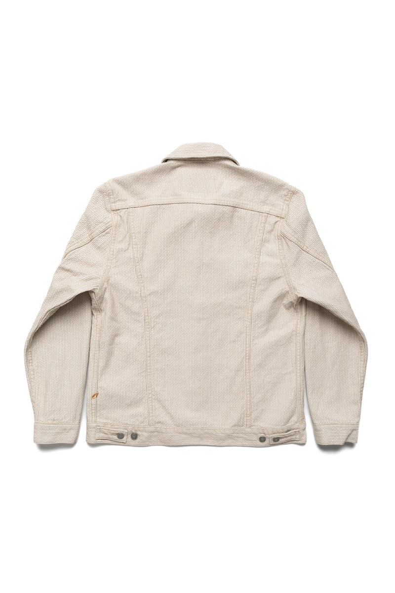 Pure Blue Japan Sashiko Type 3 Jacket - Ivory x Beige outlook