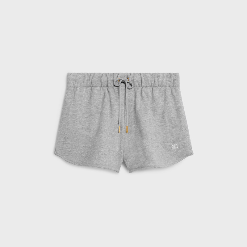Triomphe mini shorts in cotton and cashmere 1