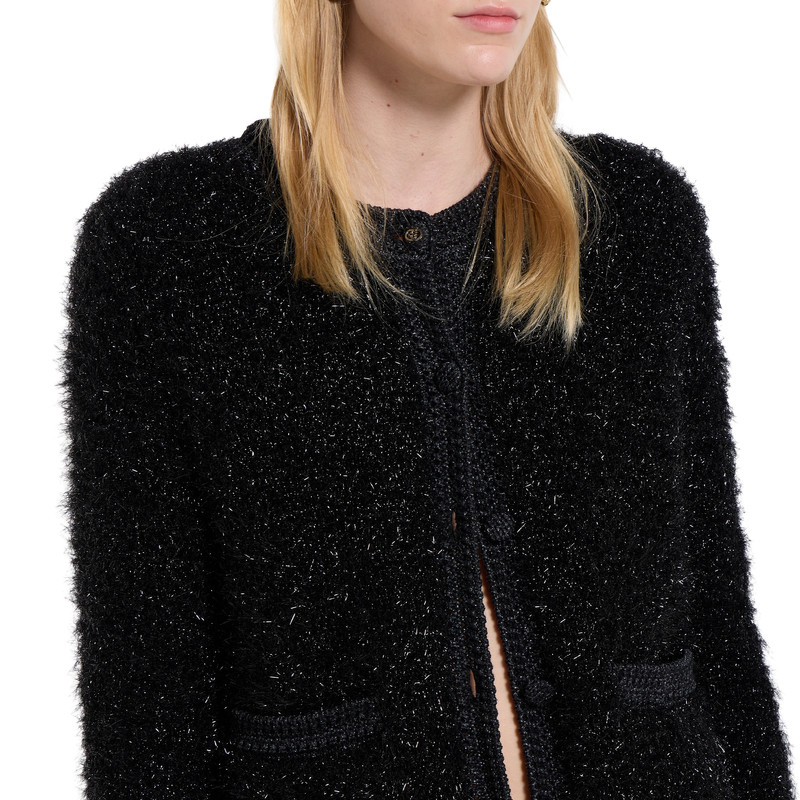 Shiny chunky wool cardigan 4
