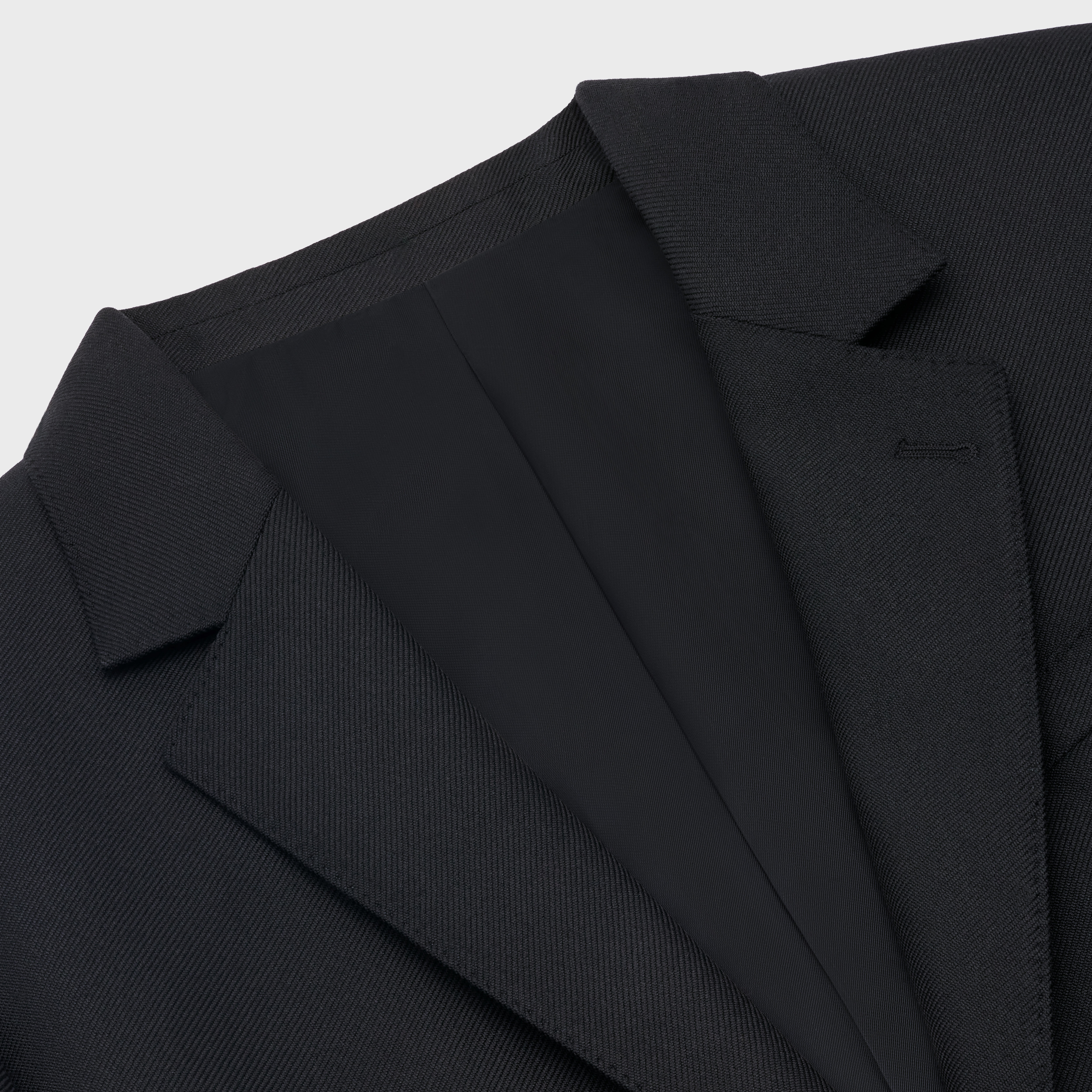 【CELINE】JUDE JACKET●2V06J86901XB Céline Jude Jacket in Lightweight Striped Wool Ivoire/Noir