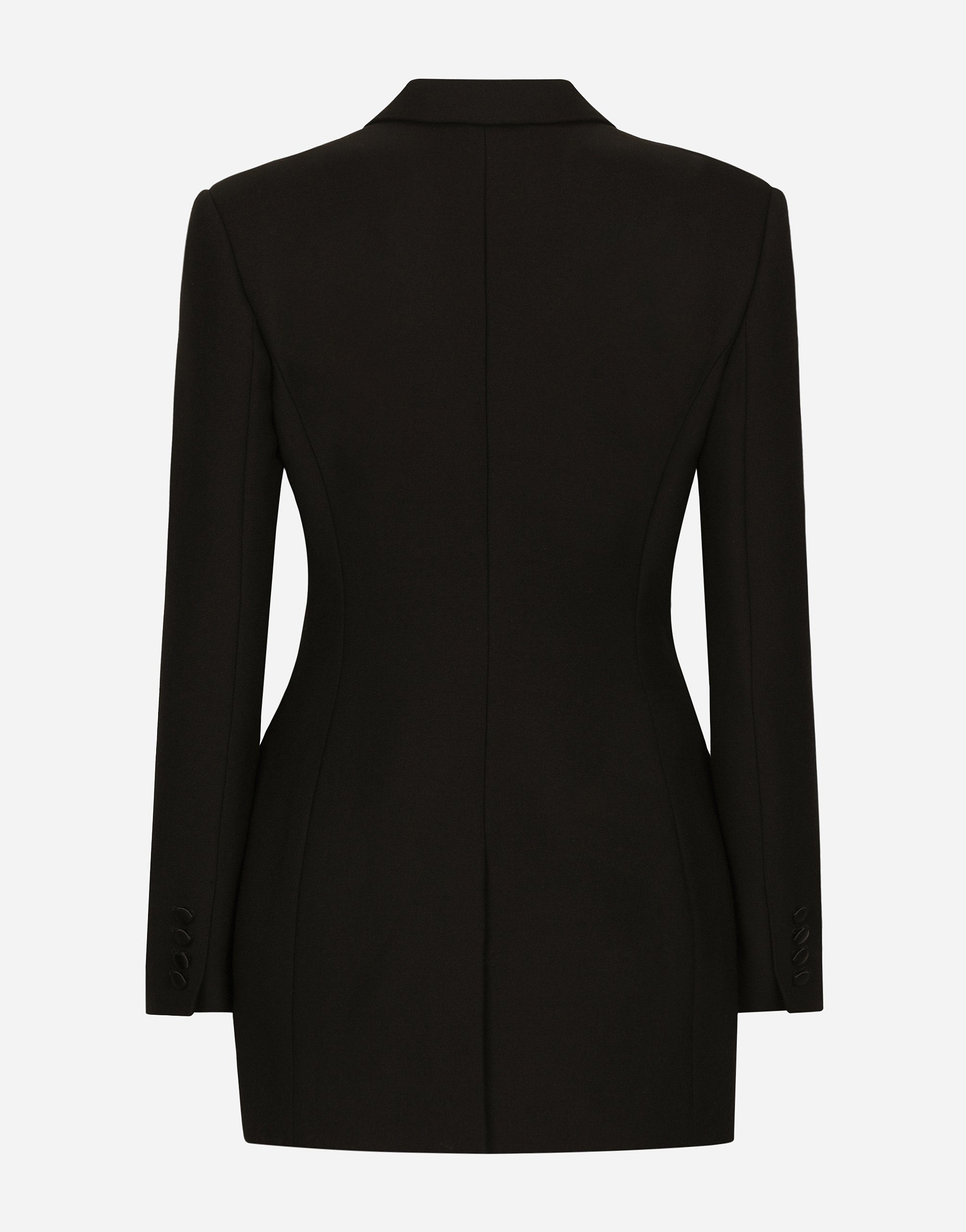 Long single-breasted wool cady Dolce-fit jacket - 2