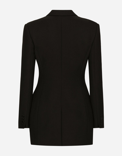 Dolce & Gabbana Long single-breasted wool cady Dolce-fit jacket outlook