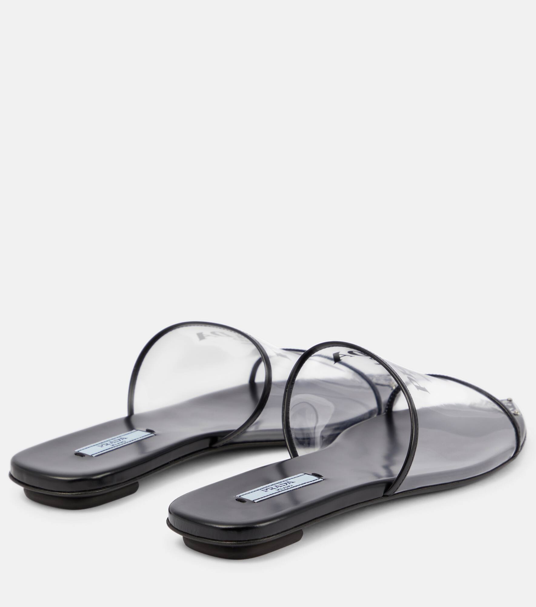 Leather-trimmed slides - 2