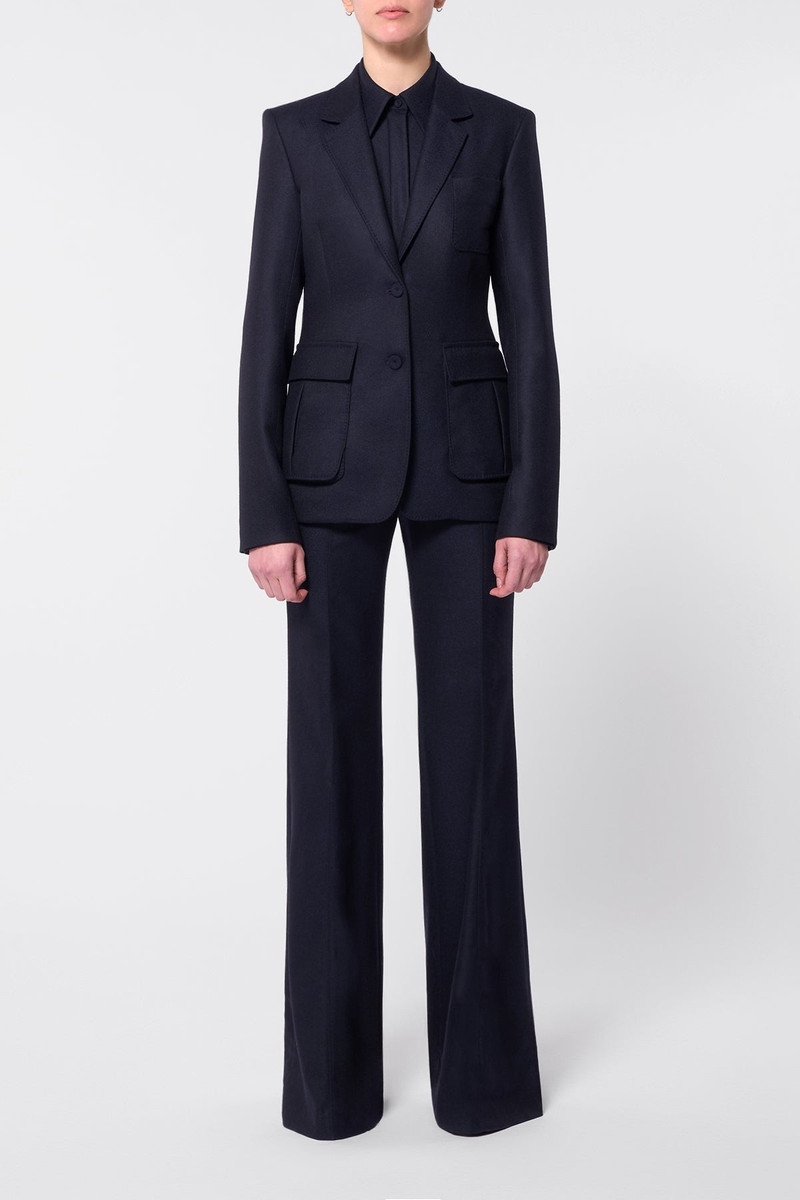 GABRIELA HEARST Rhein Pant in Dark Navy Virgin Wool Cashmere Flannel outlook