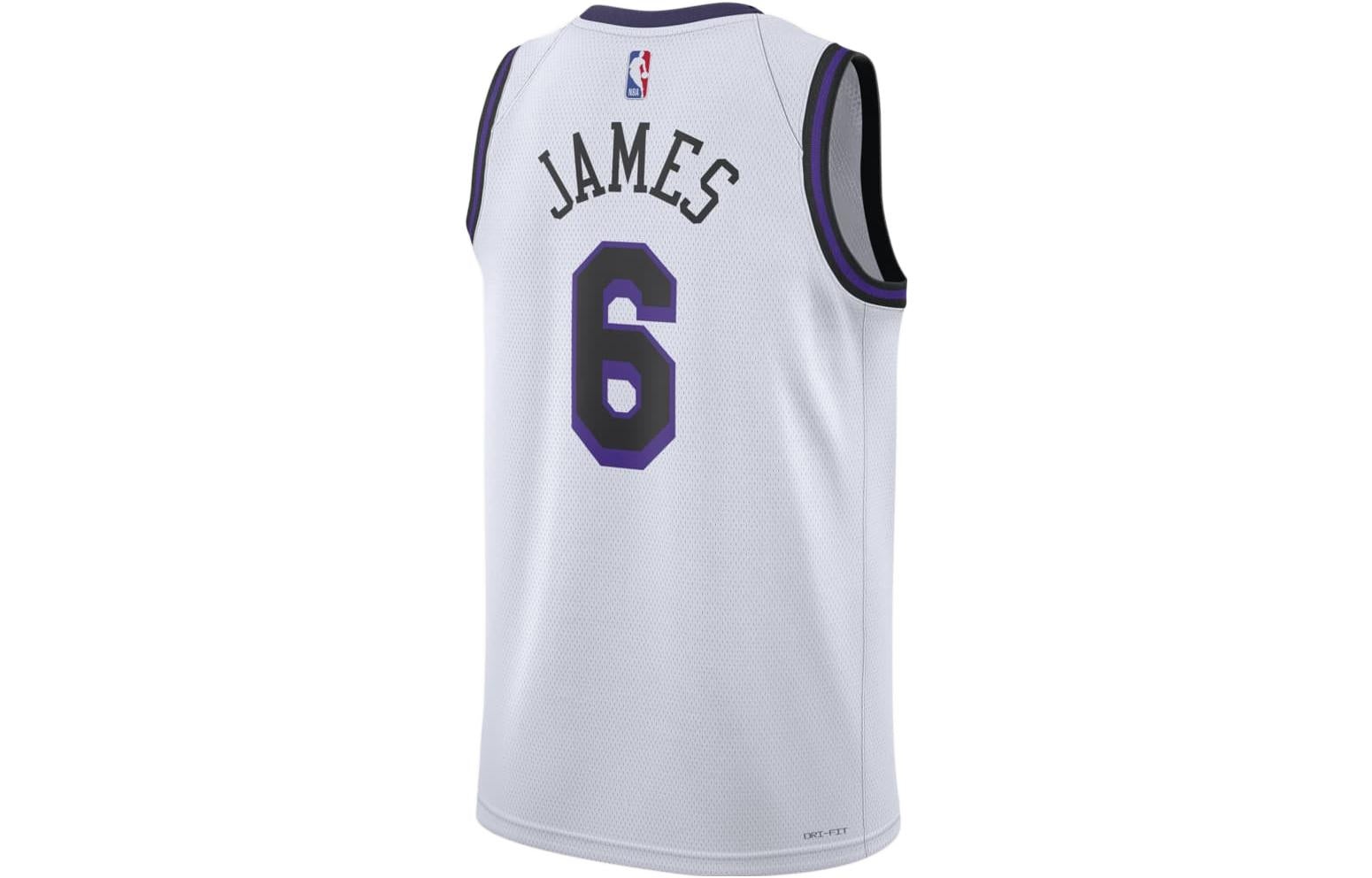 Nike Dri-FIT NBA Los Angeles Lakers Lebron James City Edition 2022/23 Swingman Jersey DO9597-101 - 2