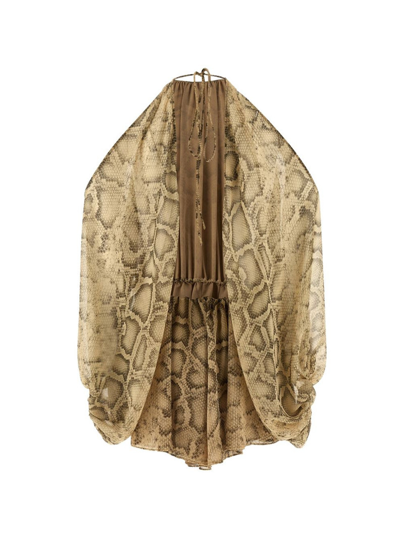 THE ANDAMANE python-printed tie playsuit outlook