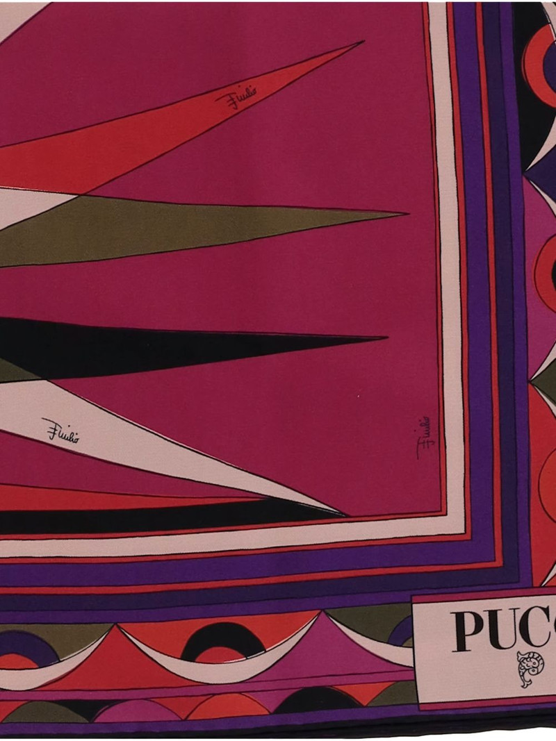 PUCCI geometric-print silk scarf outlook