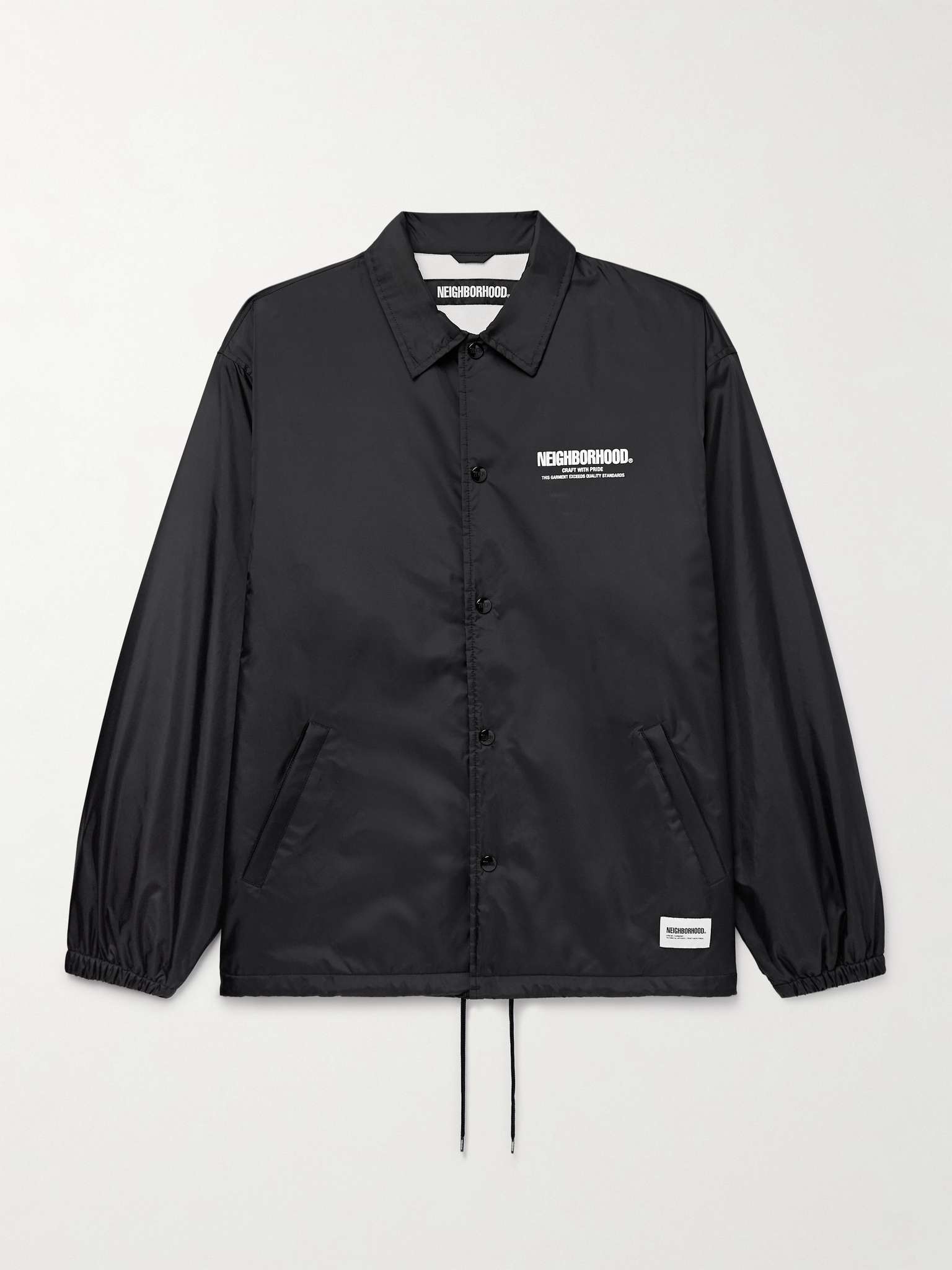 NEIGHBORHOOD LEATHER ZIP WORK JACKET (BLACK