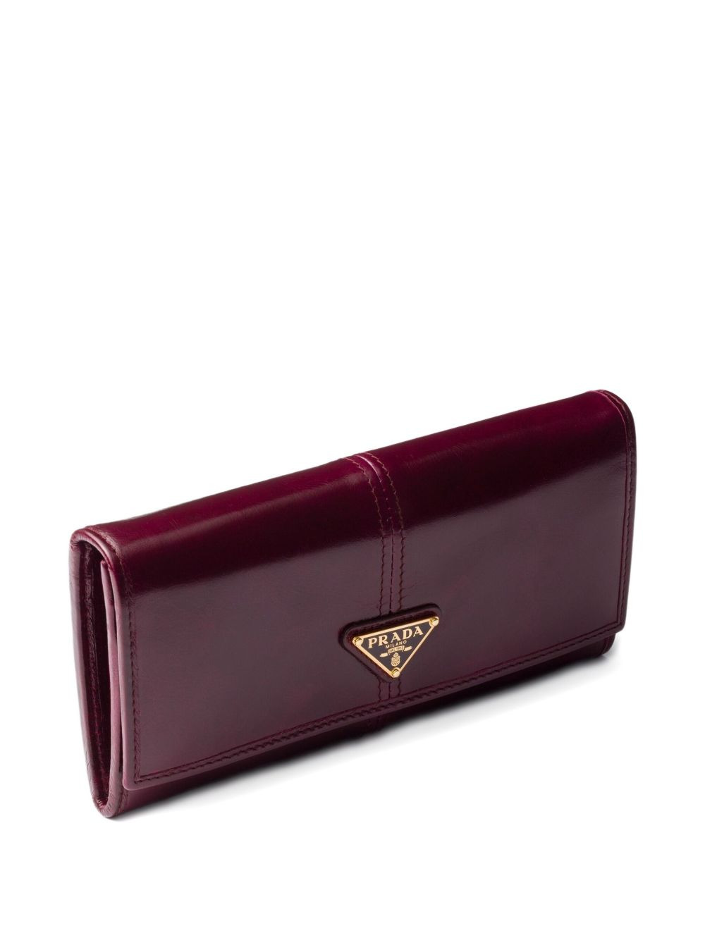 leather triangular-logo wallet - 3