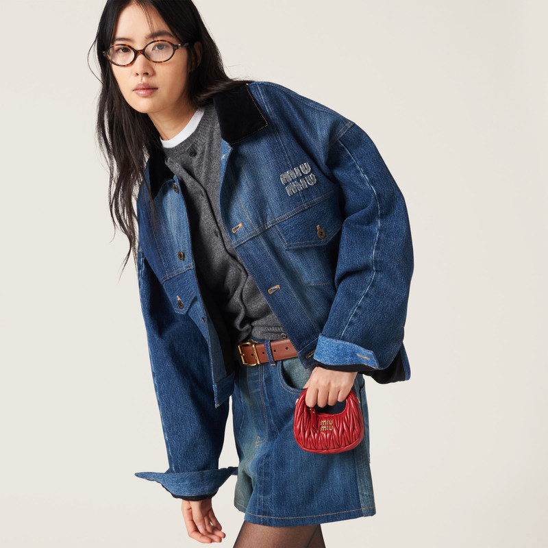Wander matelassé nappa leather micro hobo bag 8
