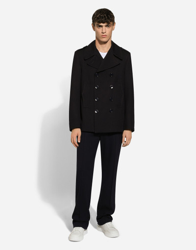 Dolce & Gabbana Double-breasted wool pea coat with tag outlook