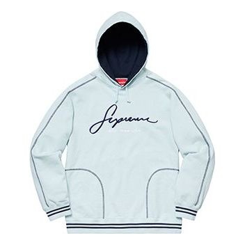 Supreme SS19 Contrast Embroidered Hooded Sweatshirt SUP-SS19-930 - 1