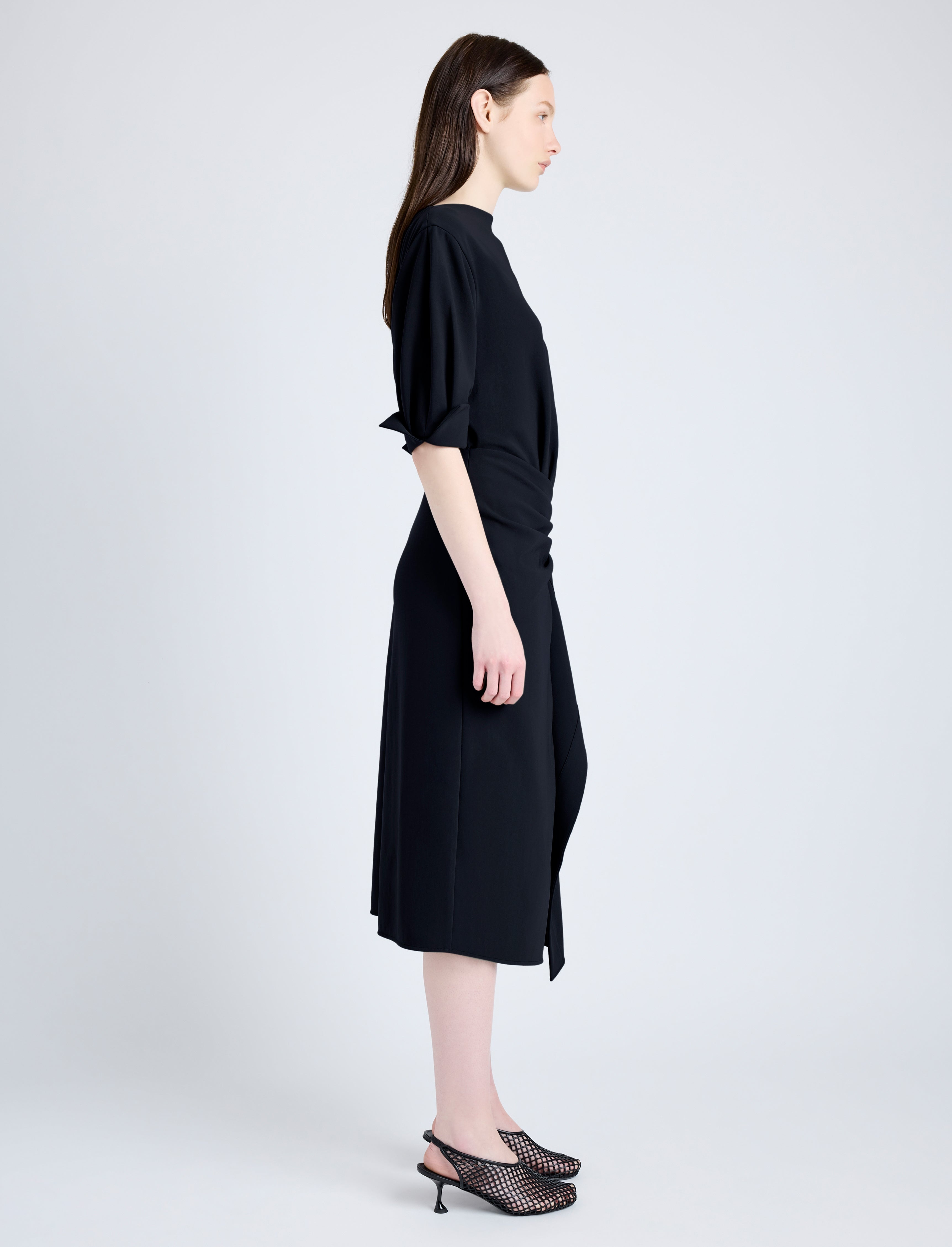 Maisie Dress in Matte Double Crepe - 3